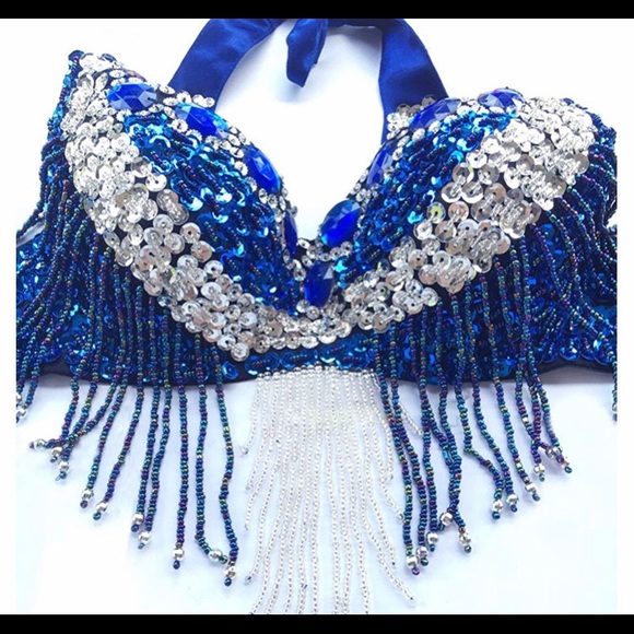 Royal Blue Belly Dancing Costume - Picture 4 of 5